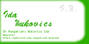 ida wukovics business card